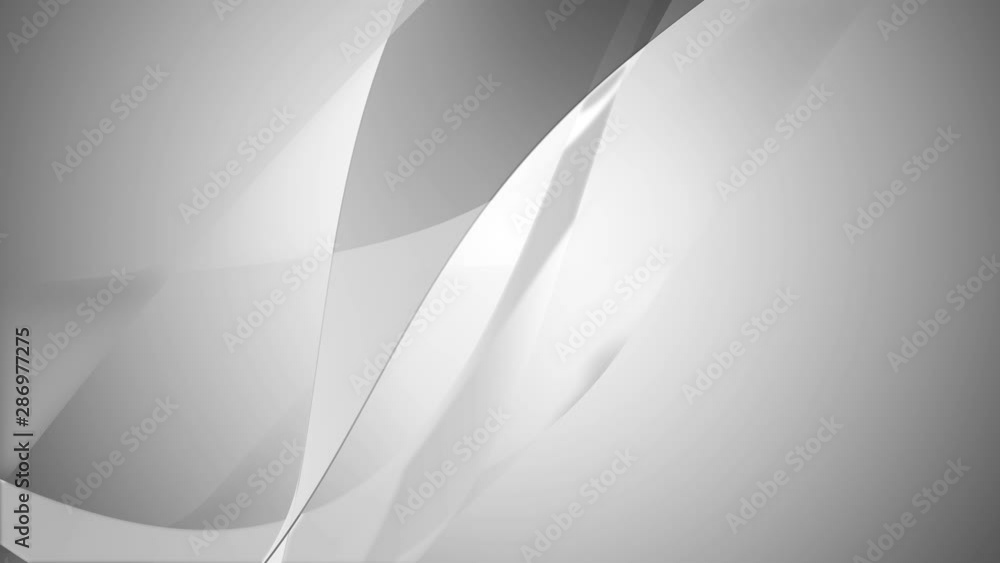 Poster grey colored 3d rendering of abstract motion wavy background with seamless loop.