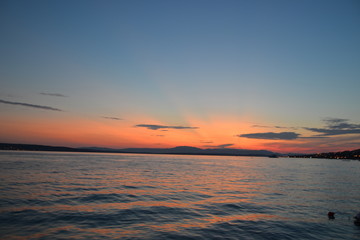 Fototapeta premium sunset over sea