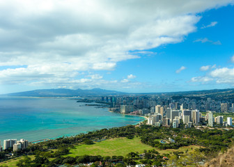 aerial view of the city