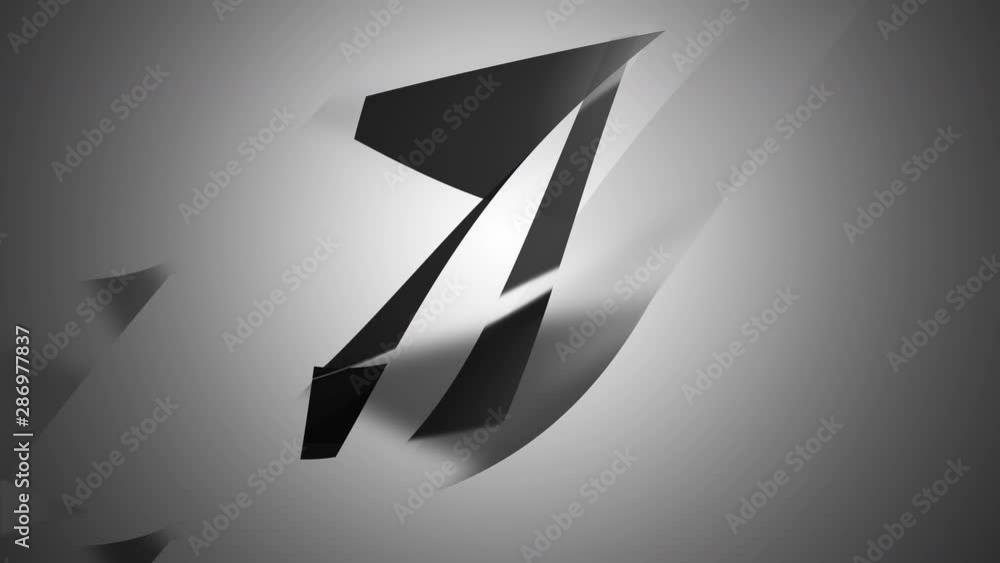 Poster 3d rendering of banners slow moving and interacting and blened each other in black and white style. 