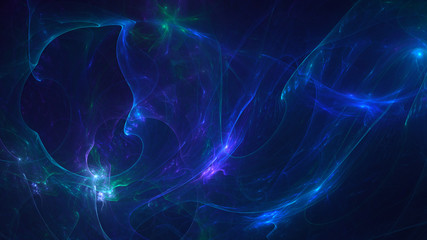  3D rendering multicolored abstract fractal on black background