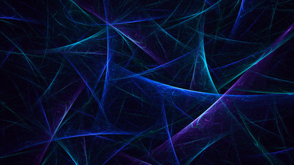  3D rendering multicolored abstract fractal on black background