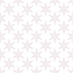 Vector Christmas seamless pattern with snowflakes for packaging, wallpaper illustration