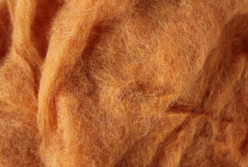 Sheep wool rough fox-color background	