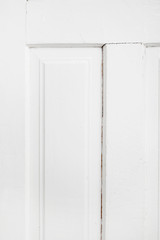 White wooden door background, copy space.