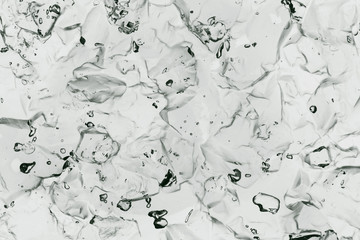 Gel texture. Clear cosmetic jelly soap, mask, cream closeup background