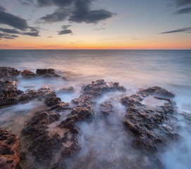 Sea at sunset.