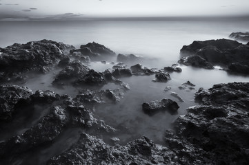 Beautiful monochrome seascape.