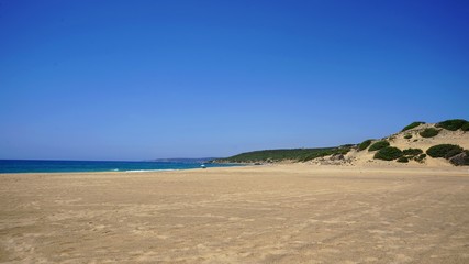 Fototapeta na wymiar plage de Piscinas, Costa Verde, Sardaigne, Italie