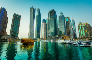 Dubai Marina sunset, United Arab Emirates