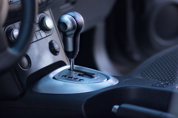 Obraz na płótnie Canvas The automatic transmission car. gear knob