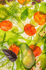 sliced vegetable close up