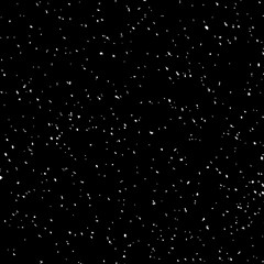 Abstract black and white illustrated background pattern of spots, cracks, dots, chips, shapes, lines