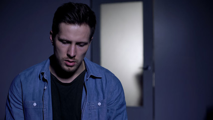 Depressed man suffering crisis, life and relationship problems, bankruptcy