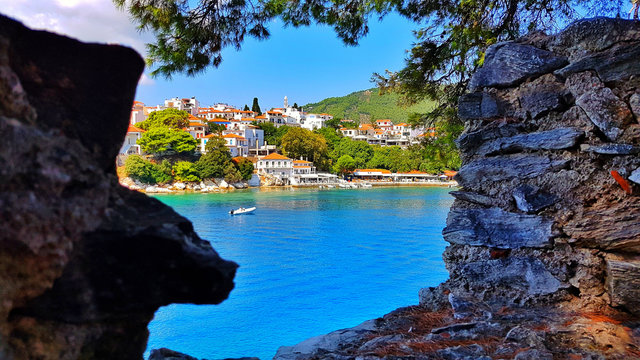 skiathos island in summer season greece