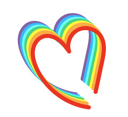 Love parade. LGBT community. Human rights. Flat editable vector symbol illustration