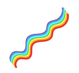 Love parade. LGBT community. Human rights. Flat editable vector symbol illustration