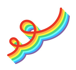 Love parade. LGBT community. Human rights. Flat editable vector symbol illustration