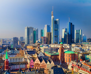 Fototapeta premium Frankfurt am Main city cityscape in Germany