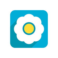 Flower, object isolated on white background. Logo or icon for design.