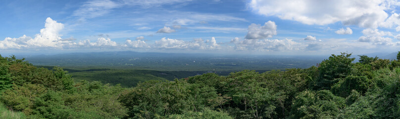 那須高原展望台から望む風景(パノラマ)
