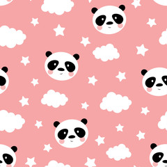 cute panda seamless pattern