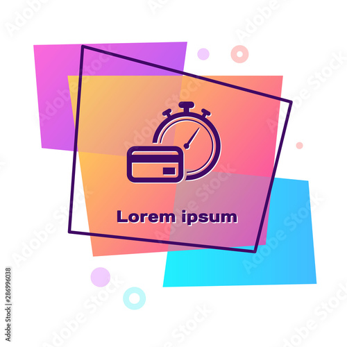 Purple Fast Payments Icon Isolated On White Background Fast - 