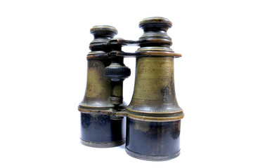 vintage binocular from world war 1 era, looking to the past of world history