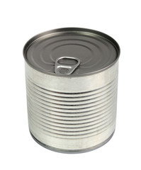 Tin can. Isolated with clipping path.