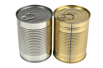 Tin can. Isolated with clipping path.