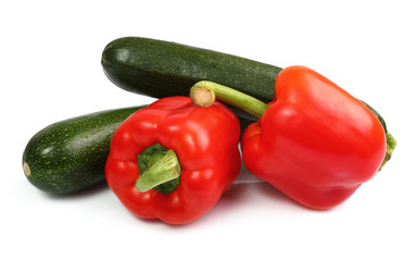 Red Bell Pepper and Zucchini