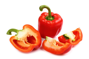 Red Bell Pepper. Sliced. 