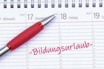 Kalender mit dem Schlagwort Bildungsurlaub