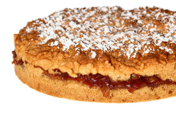 Apple pie with cinnamon. Two crust apple pie made with shortcrust pastry.