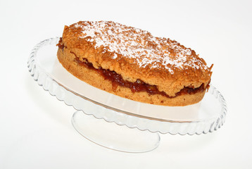 Apple pie with cinnamon. Two crust apple pie made with shortcrust pastry.