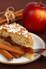 apple pie with apples and cinnamon