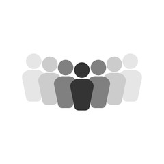 business people group icon isolated on white background. business sign organization teamwork with manager and staff. business leader and employee. leadership concept.