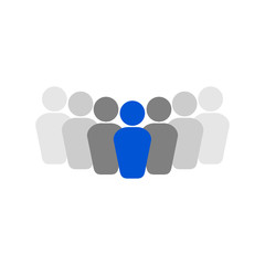 business people group icon isolated on white background. business sign organization teamwork with manager and staff. business leader and employee. leadership concept.