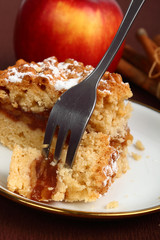 Apple pie with cinnamon. Two crust apple pie made with shortcrust pastry.