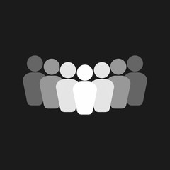 business people group icon isolated on white background. business sign organization teamwork with manager and staff. business leader and employee. leadership concept.