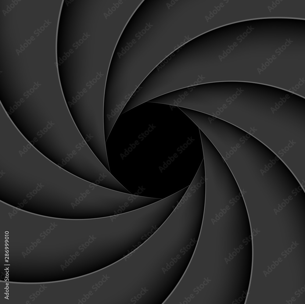 Poster background with camera lens shutter