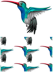 Seamless design pattern isolated on white