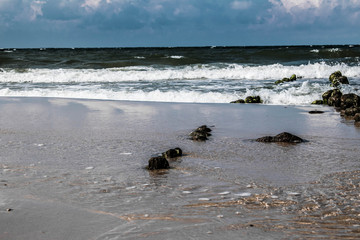 waves on the beach