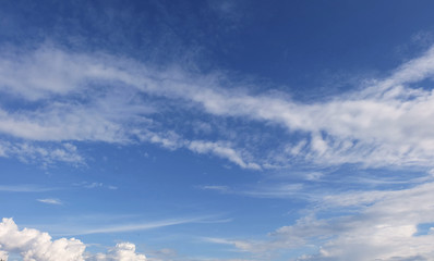 landscape blue sky and the clouds. beautiful​ blue​ sky​ and​ Cloud​y.​ landscape​ beautiful​ sky​ on​ rainy​ season.