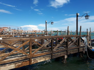 gondolas on the pier near Piazza San Marco