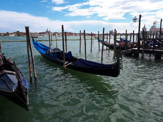 gondolas on the pier near Piazza San Marco