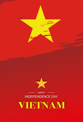 Brush stroke flag of Vietnam, Vector
