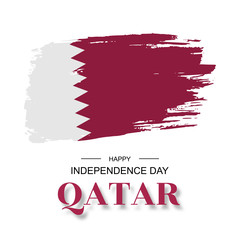 Brush stroke flag of Qatar, Vector