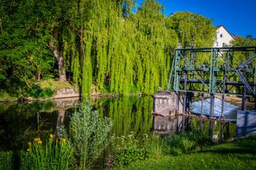 Backnang Wehr Biegel Bleichwiese Dauerbelichtung