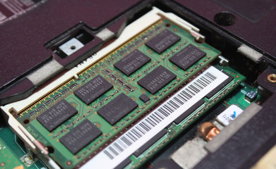 closeup​ chips​ of​ computer.​ closeup​ chips​ of​ laptop​ board.